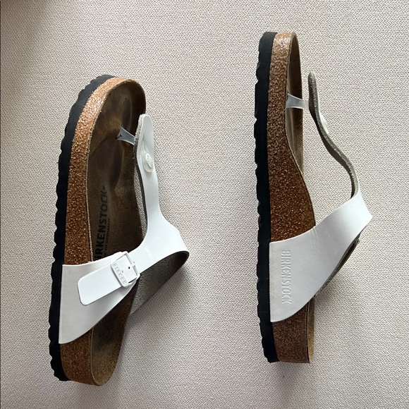Birkenstock White and Brown Sandals - Picture 4 of 5